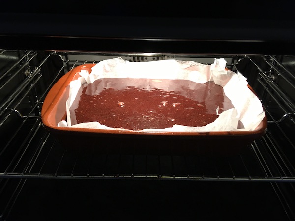 First stage in the oven