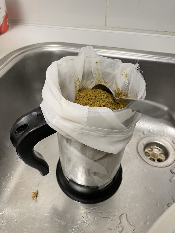Dry hop with Whisky in bag
